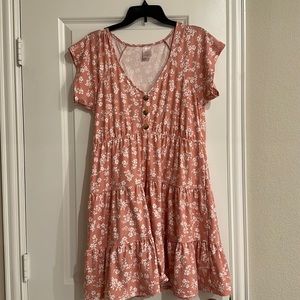 No Boundaries XL pink floral dress